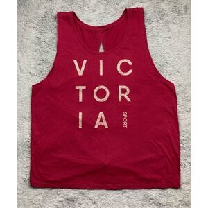 Victoria’s Secret sport red cut out key hole back tank top